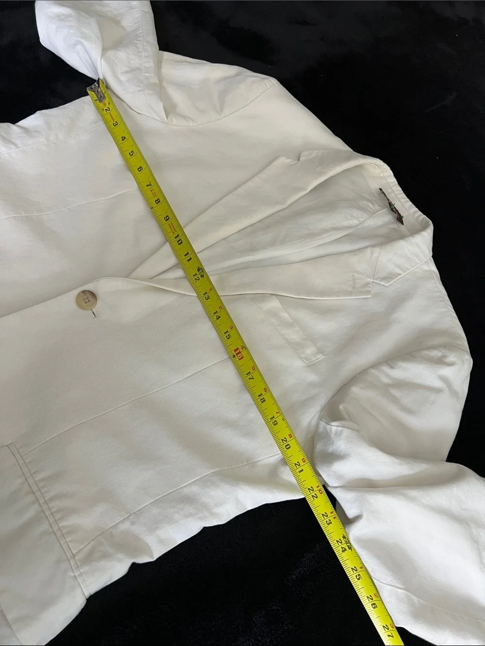 Perry Ellis White Linen&Cotton blend  Jacket with Brown Label